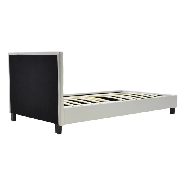 Κρεβάτι Nevil pakoworld 100x200 PU χρώμα λευκό ματ