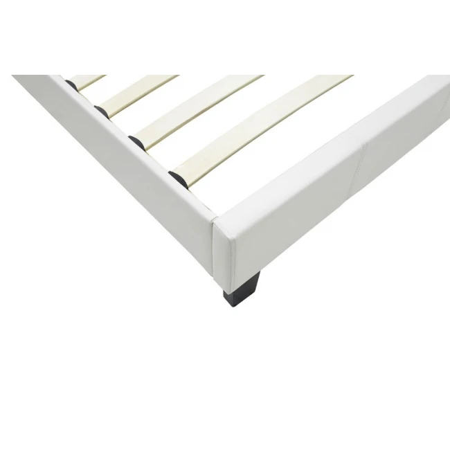 Κρεβάτι Nevil pakoworld 100x200 PU χρώμα λευκό ματ