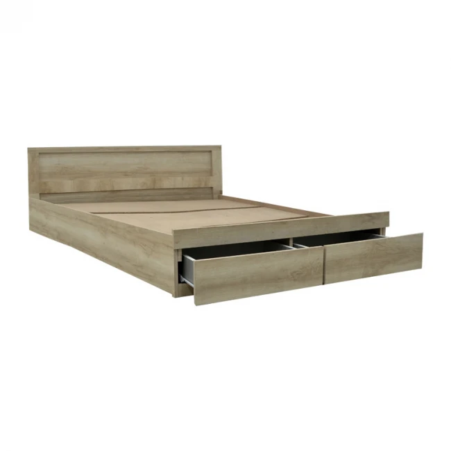 Semi-double bed Nalos pakoworld with drawer castillo-oak 140x200cm