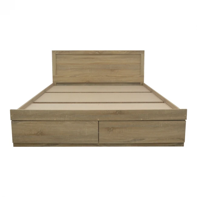 Bed Olympus pakoworld with drawer in light oak color 140x200cm