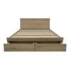 Bed Olympus pakoworld with drawer in light oak color 140x200cm