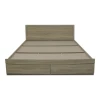 Κρεβάτι Olympus pakoworld με συρτάρι σε sonoma απόχρωση 160x200εκ
