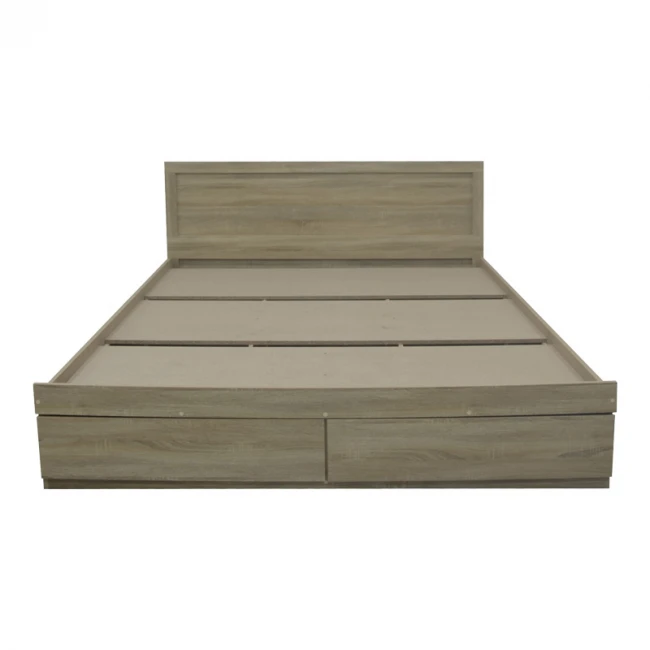 Κρεβάτι Olympus pakoworld με συρτάρι σε sonoma απόχρωση 160x200εκ