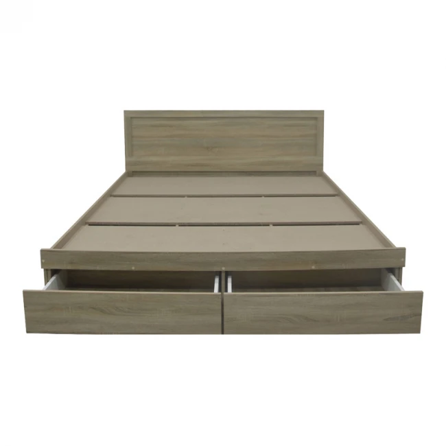 Κρεβάτι Olympus pakoworld με συρτάρι σε sonoma απόχρωση 160x200εκ