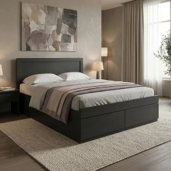 Bed Olympus pakoworld with drawer in wenge color 140x200cm