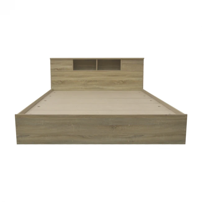 OLYMPUS pakoworld double bed in light oak color 140x200cm