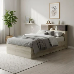 Κρεβάτι OLYMPUS pakoworld σε χρώμα castillo-toro 120x200εκ