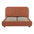 Bed Salena pakoworld terracotta fabric 160x200cm