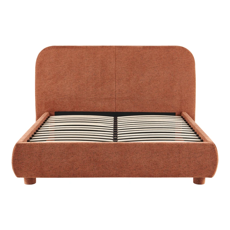 Bed Salena pakoworld terracotta fabric 160x200cm