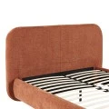 Bed Salena pakoworld terracotta fabric 160x200cm