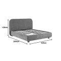 Bed Salena pakoworld terracotta fabric 160x200cm