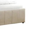 Double bed Tatiana pakoworld fabric beige with storage 160x200cm