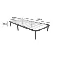 Metal bed frame Amaso pakoworld black 90x190x28cm
