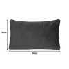 Deco cushion Lubel pakoworld in khaki color 30x50cm
