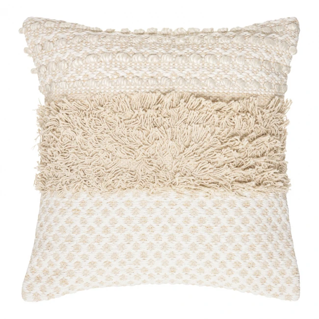 Deco cushion Notika II pakoworld in beige color 40x40cm