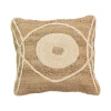 Pillow Foliens Inart natural-ecru 100% jute 45x45x2.5cm