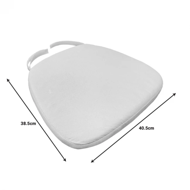 Μαξιλάρι Tiffany pakoworld ύφασμα σε λευκή απόχρωση 40.5x38.5x4εκ