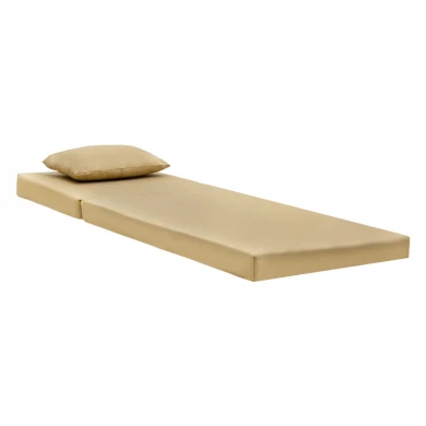 Lounger sunbed Sadie pakoworld fabric beige 65x185x10cm