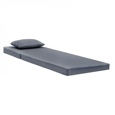 Lounger sunbed Sunset pakoworld fabric grey 65x185x10cm