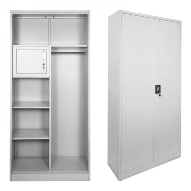 Μεταλλική ντουλάπα Zogi pakoworld με χώρισμα σε ανοιχτό γκρι 90x45x180εκ