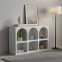 Buffet Emersi pakoworld with shelves mdf in white color 120x35x76cm