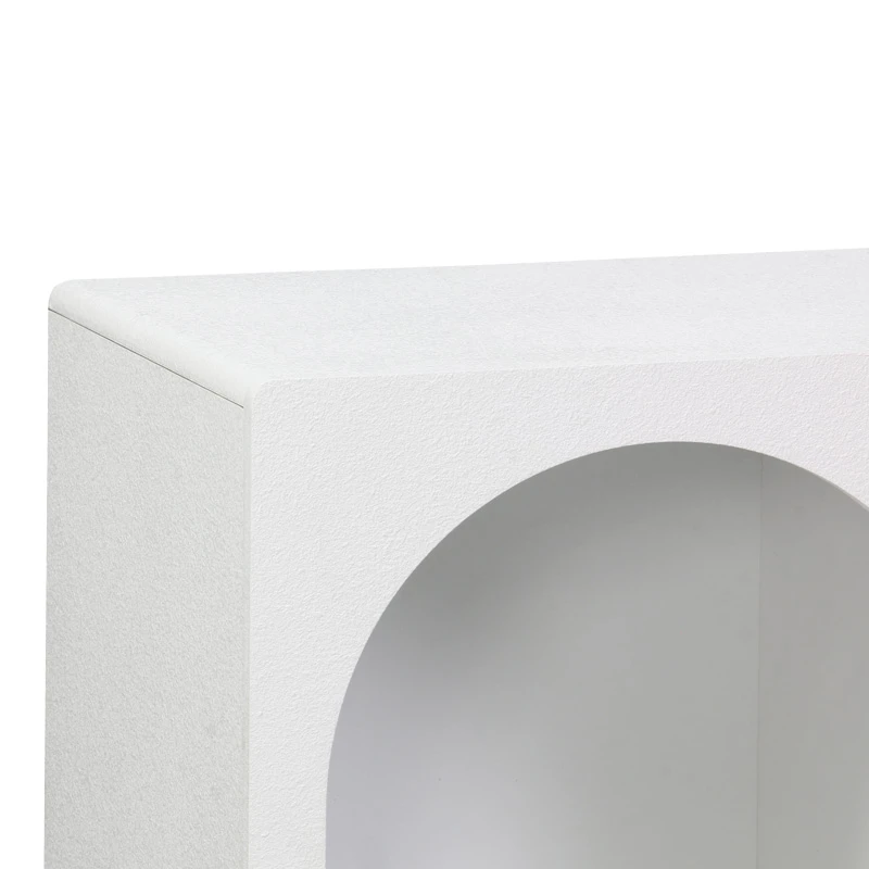 Buffet Emersi pakoworld with shelves mdf in white color 120x35x76cm