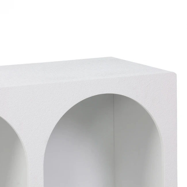 Μπουφές Emersi pakoworld με ράφια mdf σε λευκή απόχρωση 120x35x76εκ