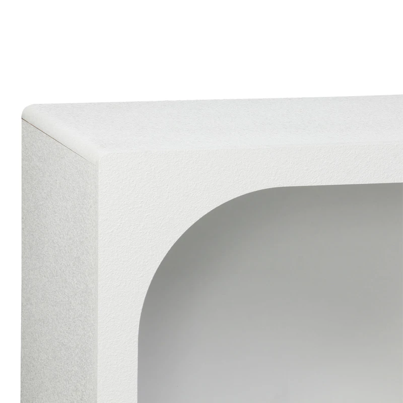Buffet Emersi pakoworld with shelves mdf in white color 164x34x76cm