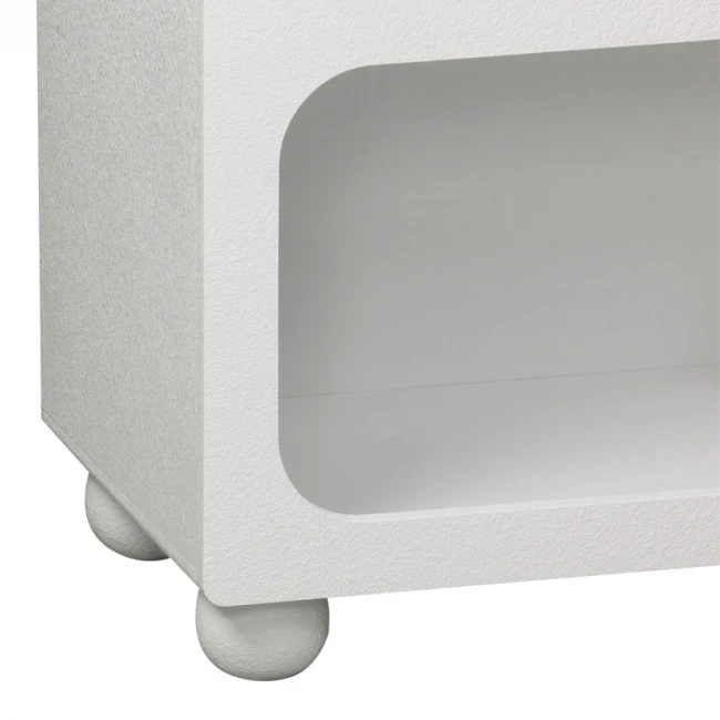 Μπουφές Emersi pakoworld με ράφια mdf σε λευκή απόχρωση 164x34x76εκ