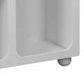 Buffet Emersi pakoworld with shelves mdf in white color 164x34x76cm