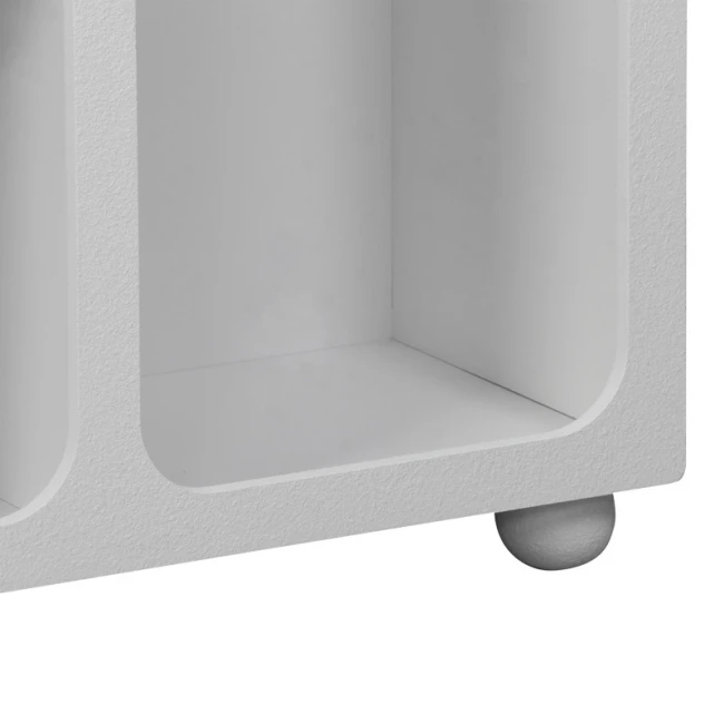 Μπουφές Emersi pakoworld με ράφια mdf σε λευκή απόχρωση 164x34x76εκ