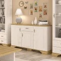 Μπουφές Jaden pakoworld golden oak-λευκό antique 137,5x39x88,5εκ