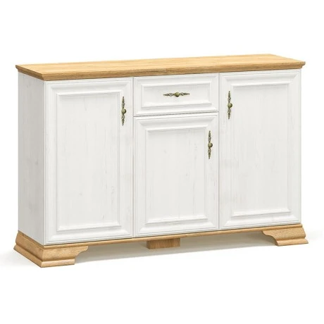 Μπουφές Jaden pakoworld golden oak-λευκό antique 137,5x39x88,5εκ