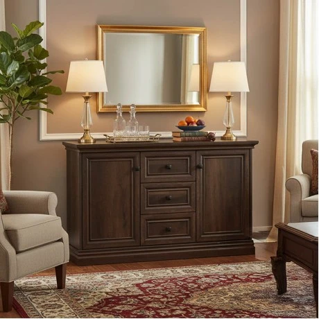 Buffet Mozart pakoworld in walnut color 121x40x76,5cm