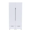 Double Wardrobe Afina pakoworld mdf in white glossy color 100x57x213cm