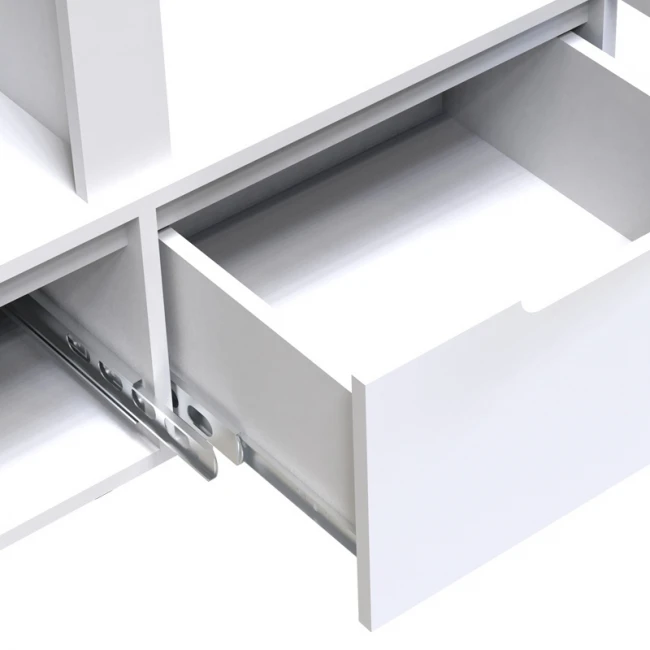 Double Wardrobe Afina pakoworld mdf in white glossy color 100x57x213cm