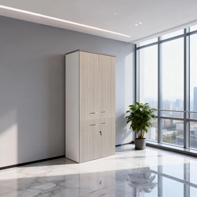 Armadi pakoworld sonoma office cabinet-white 80x40x200cm