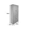 Armadi pakoworld sonoma office cabinet-white 80x40x200cm