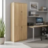 Bookcase with four wooden doors Amazon pakoworld sonoma 80x40x200cm