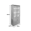 Office cabinet with glass doors Armadi pakoworld sonoma-white 80x40x200cm
