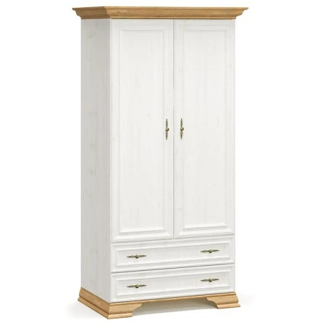 Ντουλάπα Jaden pakoworld δίφυλλη golden oak-λευκό antique 101x62x197,5εκ