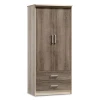 Ντουλάπα ρούχων δίφυλλη OLYMPUS pakoworld χρώμα castillo-toro 81x57x183εκ