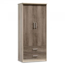 Wardrobe Olympus pakoworld with 2 doors and drawers in castillo-toro colour 81x57x183 Wardrobe Olympus pakoworld with 2 doors and drawers in castillo-toro colour 81x57x183