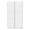 Ντουλάπα ρούχων Kawen pakoworld δίφυλλη με συρόμενες πόρτες λευκό 116.5x60x203εκ