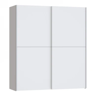 Ντουλάπα ρούχων Noez pakoworld δίφυλλη με ράφια λευκό μελαμίνης 170.5x61x190.5εκ