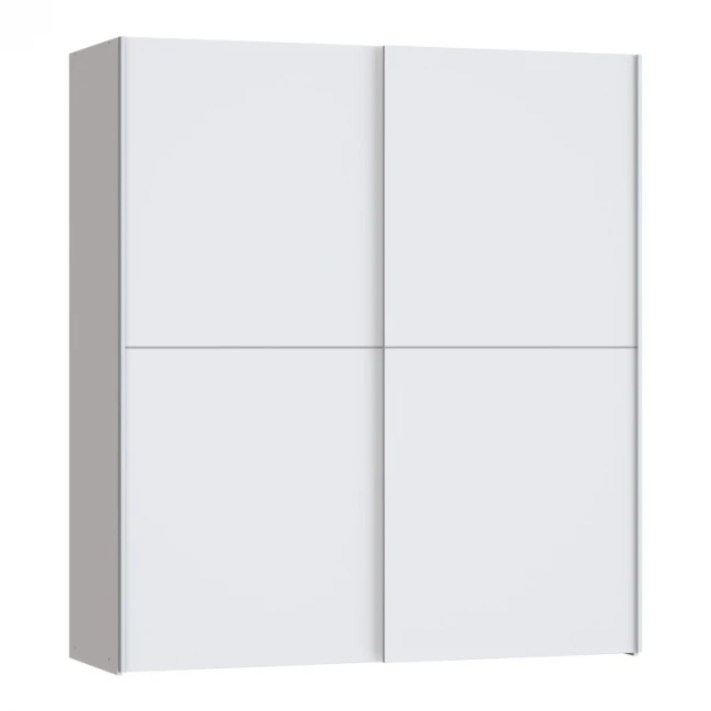 Ντουλάπα ρούχων Noez pakoworld δίφυλλη με ράφια λευκό μελαμίνης 170.5x61x190.5εκ