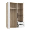 Wardrobe Razol pakoworld 3 doors white-sonoma melamine 144.5x59x200cm