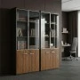 Professional office cabinets Oscar pakoworld walnut-anthracite 160x40x200cm
