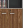 Professional office cabinets Oscar pakoworld walnut-anthracite 160x40x200cm