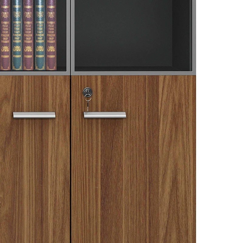 Professional office cabinets Oscar pakoworld walnut-anthracite 160x40x200cm